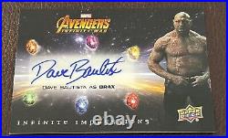 Upper Deck Marvel Studios Avengers Infinity War Dave Bautista Autograph NM Auto