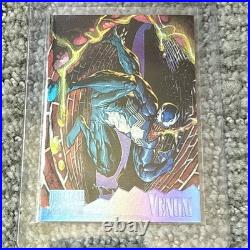VENOM 1995 Fleer Marvel Masterpieces Holo Flash Limited Edition Devries Venom #8