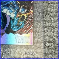 VENOM 1995 Fleer Marvel Masterpieces Holo Flash Limited Edition Devries Venom #8