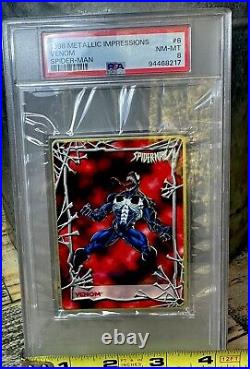 VENOM PSA GRADED POP 1? 1996 Marvel Metallic Impressions SPIDER-MAN THICK SLAB