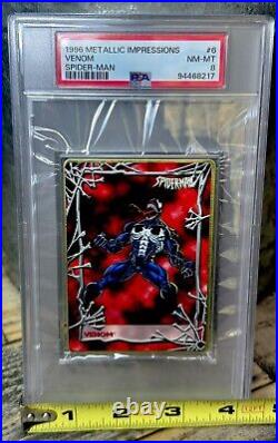 VENOM PSA GRADED POP 1? 1996 Marvel Metallic Impressions SPIDER-MAN THICK SLAB