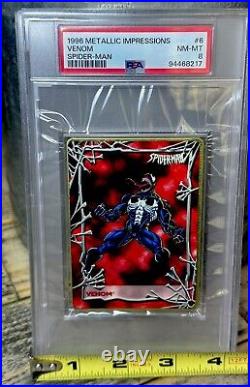 VENOM PSA GRADED POP 1? 1996 Marvel Metallic Impressions SPIDER-MAN THICK SLAB