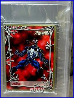 VENOM PSA GRADED POP 1? 1996 Marvel Metallic Impressions SPIDER-MAN THICK SLAB