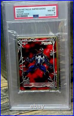 VENOM PSA GRADED POP 1? 1996 Marvel Metallic Impressions SPIDER-MAN THICK SLAB