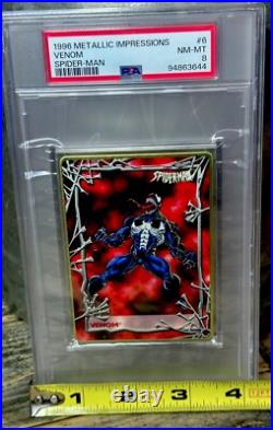 VENOM PSA GRADED POP 2? 1996 Marvel Metallic Impressions SPIDER-MAN THICK SLAB