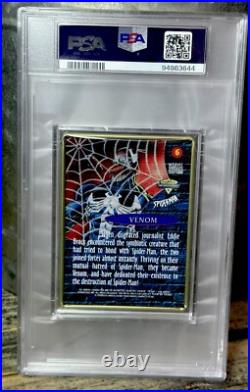 VENOM PSA GRADED POP 2? 1996 Marvel Metallic Impressions SPIDER-MAN THICK SLAB