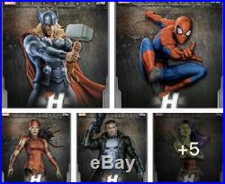 VIP Silver Heroic Set Marvel Collect Topps Digital Thor cc7 Spider-Man cc8