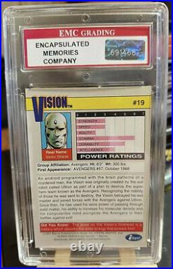 VISION 1991 IMPEL EMC GRADED 10 TRADING Card Marvel COOL! MINT