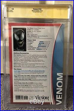 Venom 155 Trading Card Variant Cgc 9.8 Ss Signed By Todd Mcfarlane