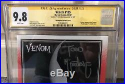 Venom 155 Trading Card Variant Cgc 9.8 Ss Signed By Todd Mcfarlane