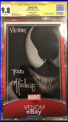 Venom 155 Trading Card Variant Cgc 9.8 Ss Signed Todd Mcfarlane New Movie Soon