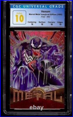 Venom. 1995 Fleer Marvel Metal #80. CGC 10 Perfect / Gem Mint