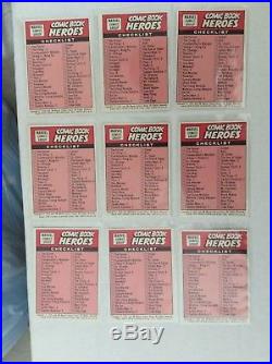 Vintage 1975 Topps Marvel Comic Book Heroes Display Box, Stickers, Checklist