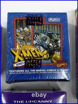Vintage Sealed Trading Card Lot 8 Factory Sealed Boxes 1990s Marvel/DC/Skybox