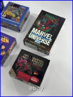 Vintage Sealed Trading Card Lot 8 Factory Sealed Boxes 1990s Marvel/DC/Skybox
