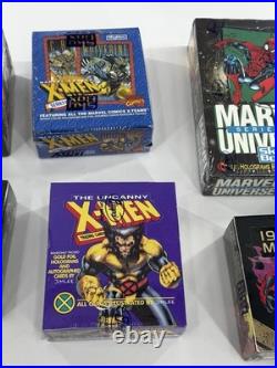 Vintage Sealed Trading Card Lot 8 Factory Sealed Boxes 1990s Marvel/DC/Skybox