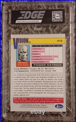 Vision 1991 Marvel Impel Universe Series 2 Super Heroes #19 Ultramint 10+