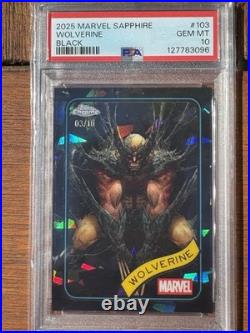 WOLVERINE PSA 10! Black Sapphire /10! POP 2! 2025 Marvel Chrome Sapphire WOLVERINE PSA 10! Black Sapphire /10! POP 2! 2025 Marvel Chrome Sapphire