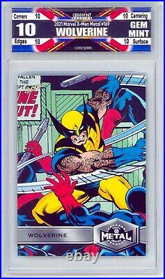 Wolverine 2021 Upper Deck Marvel X-Men Metal Universe #169 Graded 10 Gem Mint