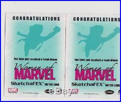 Women Of Marvel Series 2 Trading Cards Dual Sketchafex Puzzle Sketch Card