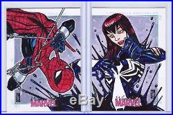 Women of Marvel Spider-girl vs. SHE-VENOM Sketchafex Sketch Card