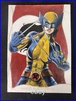 X-23 2020 Marvel Masterpieces Sketch Card By Andre Ausch Dre X-Men Wolverine