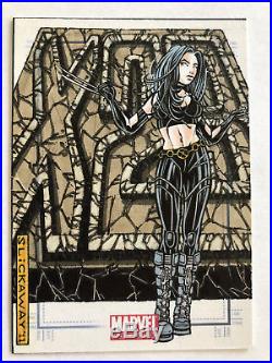 X-23 sketch card by Larry Slickaway Schlekewy Marvel Universe 2011 AWESOME