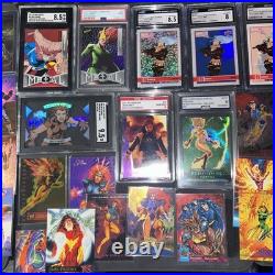 X-Men Marvel cards Lot PMG Wolfsbane Magik Phoenix PSA CGC SGC Slabs Comic Cards