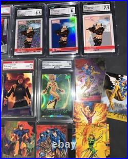 X-Men Marvel cards Lot PMG Wolfsbane Magik Phoenix PSA CGC SGC Slabs Comic Cards