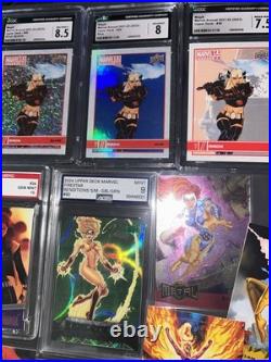 X-Men Marvel cards Lot PMG Wolfsbane Magik Phoenix PSA CGC SGC Slabs Comic Cards