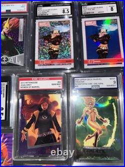 X-Men Marvel cards Lot PMG Wolfsbane Magik Phoenix PSA CGC SGC Slabs Comic Cards