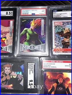 X-Men Marvel cards Lot PMG Wolfsbane Magik Phoenix PSA CGC SGC Slabs Comic Cards