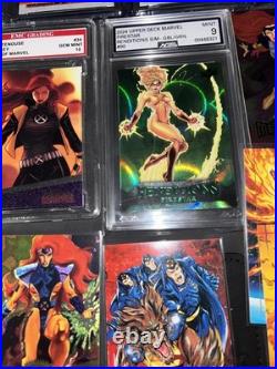 X-Men Marvel cards Lot PMG Wolfsbane Magik Phoenix PSA CGC SGC Slabs Comic Cards