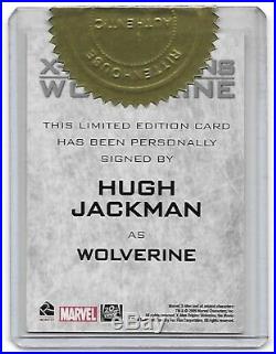 X-Men Origins Wolverine Very Limited Autograph Card Hugh Jackman Marvel 2009